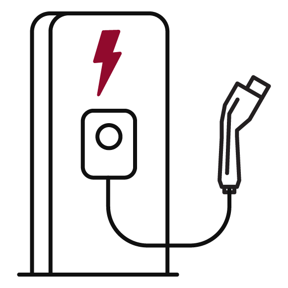 Illustration of public EV charger.
