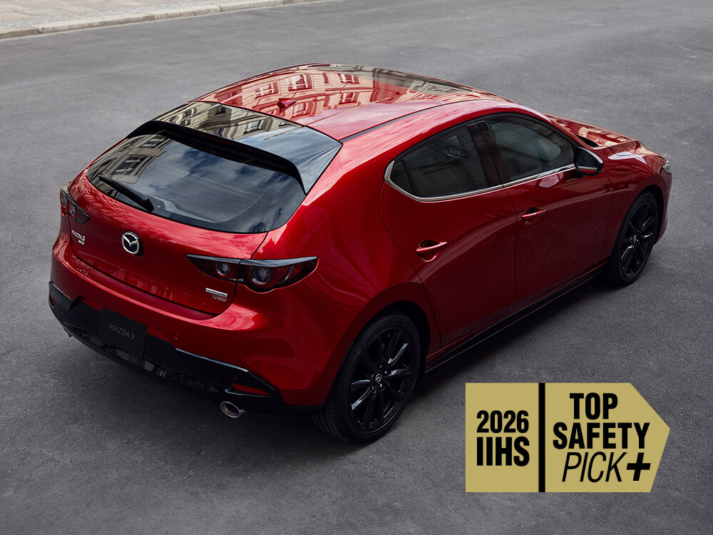 Le Mazda3 Sport, nommé TOP SAFETY PICK+ 2026 par l’IIHS