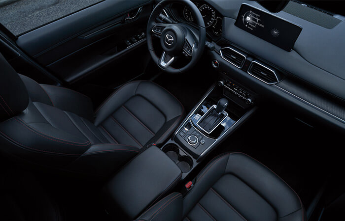  A view of the cabin interior of the Mazda CX-5.
