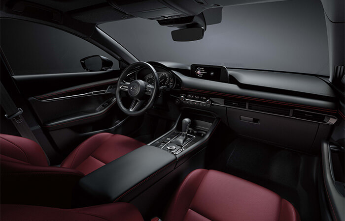 An interior view of the Mazda3 Sport.