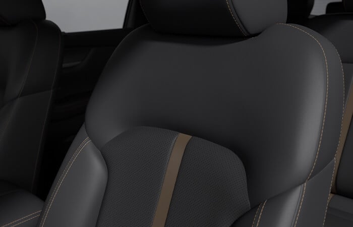 Driver side closeup of Nappa Leather seat.
