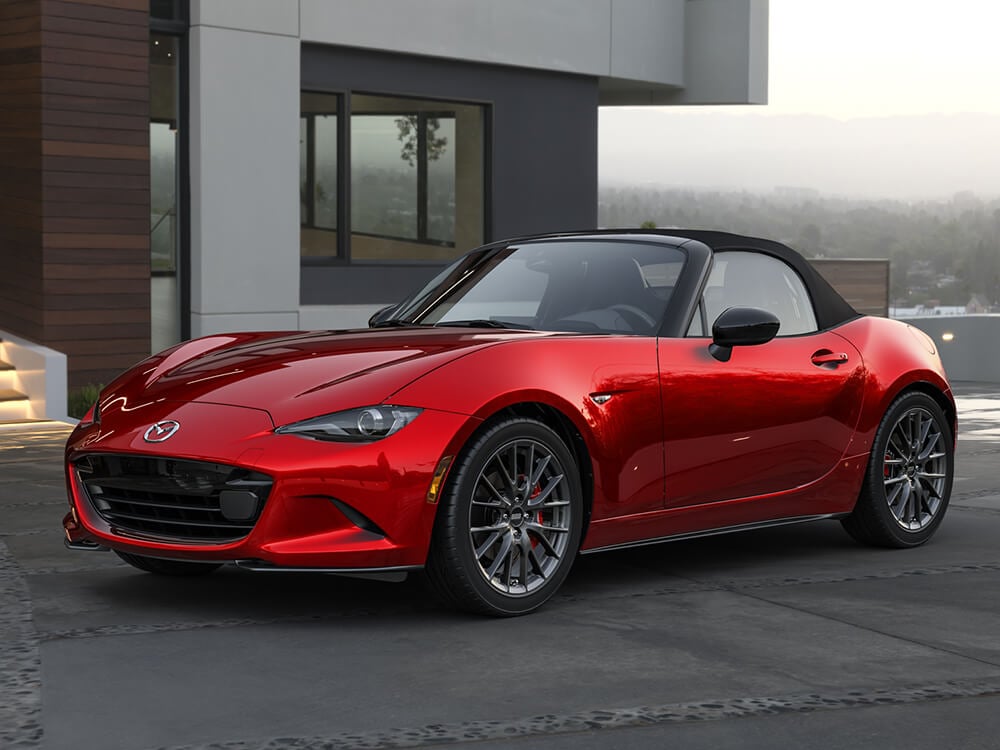 Mazda MX-5 ST GS-P Sport Package with Soul Red Crystal finish. 